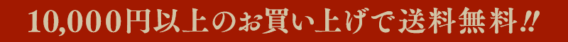 10,000円以上のお買い上げで送料無料!!